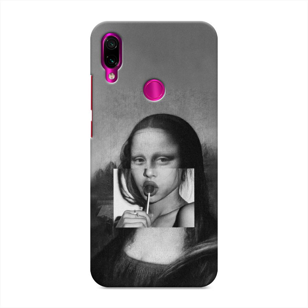 фото Пластиковый чехол "mona lisa sucking lollipop" на xiaomi redmi note 7 awog