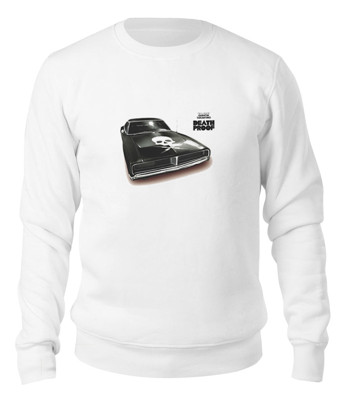 

Свитшот унисекс Printio Death proof car белый XL, Death proof car