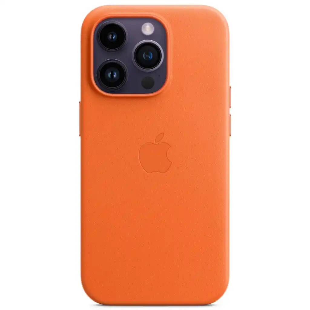 

Чехол Apple iPhone 14 Pro Leather MagSafe Orange, Оранжевый, iPhone 14 Pro Leather MagSafe Orange