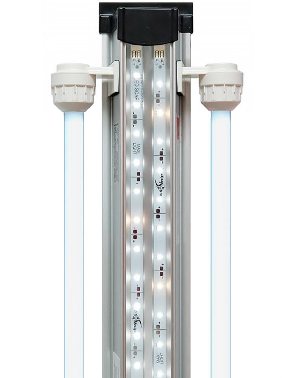 фото Светильник для аквариумов биодизайн гибрид t8 + led scape hybrid maxi light (55 см.) biodesign