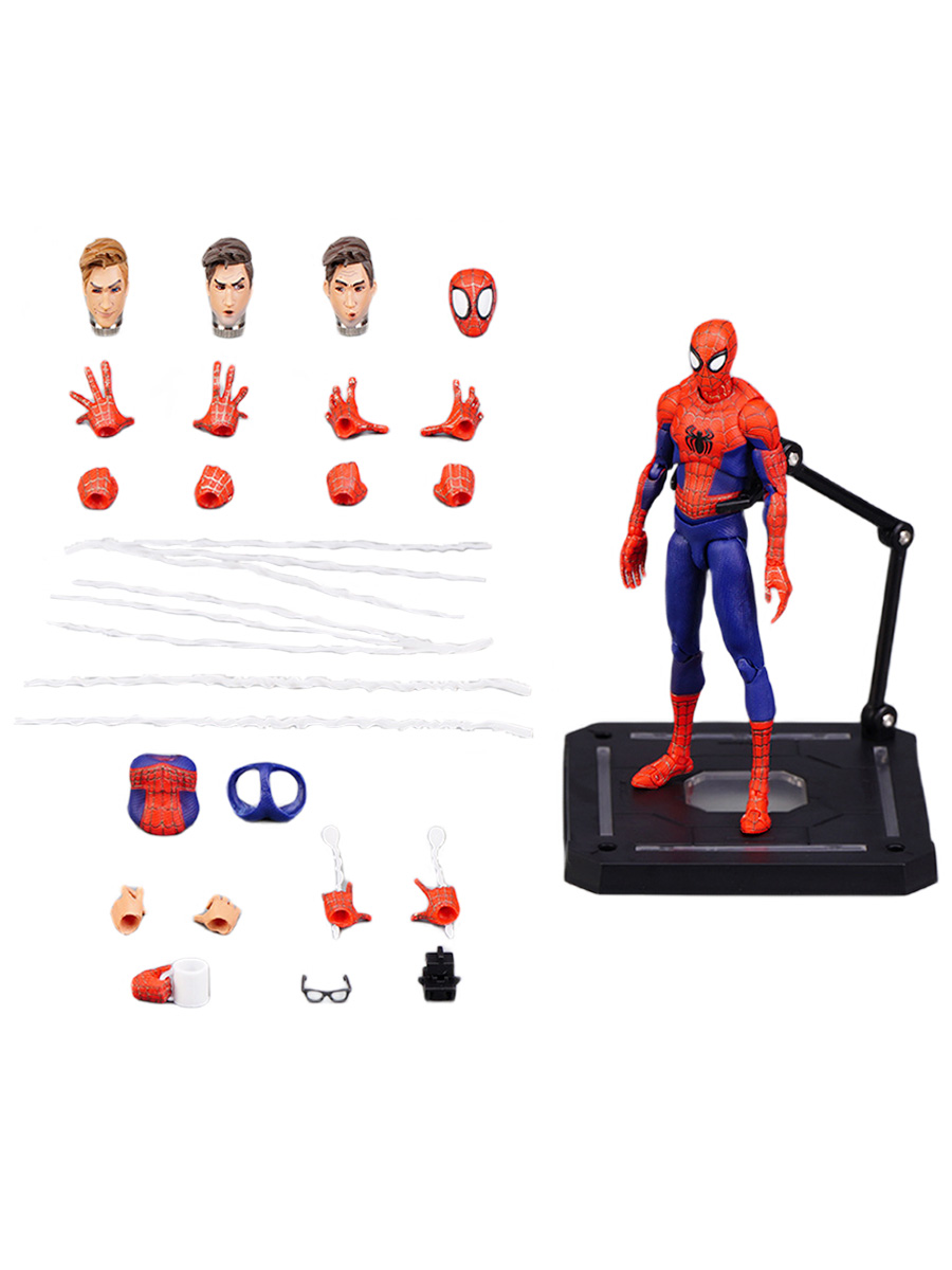 

Фигурка StarFriend Человек-паук Питер Паркер Spider-man аксессуары подставка 15 см, Человек-паук Spider-man