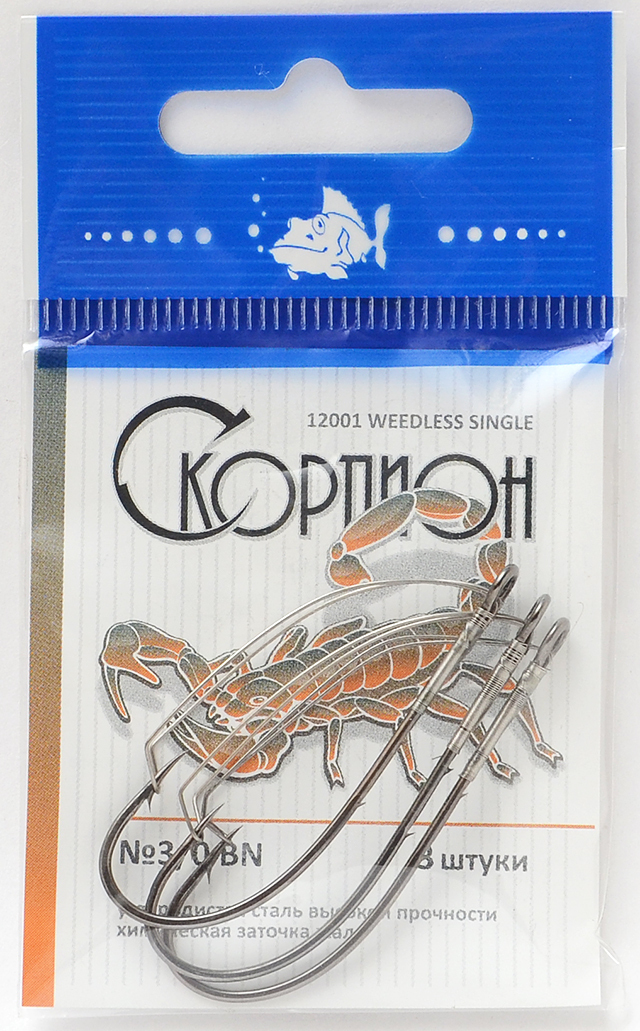 Рыболовный крючок OLTA Weedless Single, 3 шт. РВ-101240