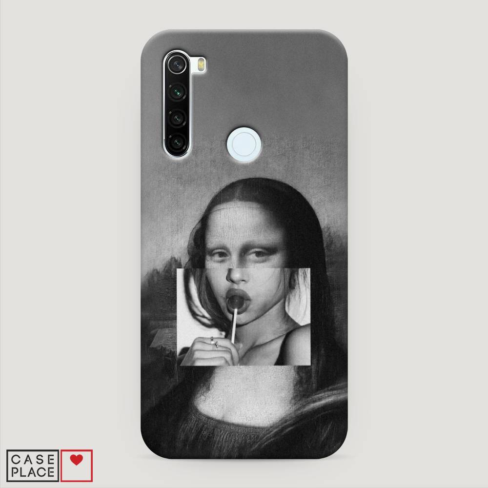 фото Пластиковый чехол "mona lisa sucking lollipop" на xiaomi redmi note 8t awog