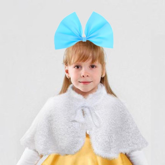 

Бант на ободке, 24 х 19 см, цвет голубой