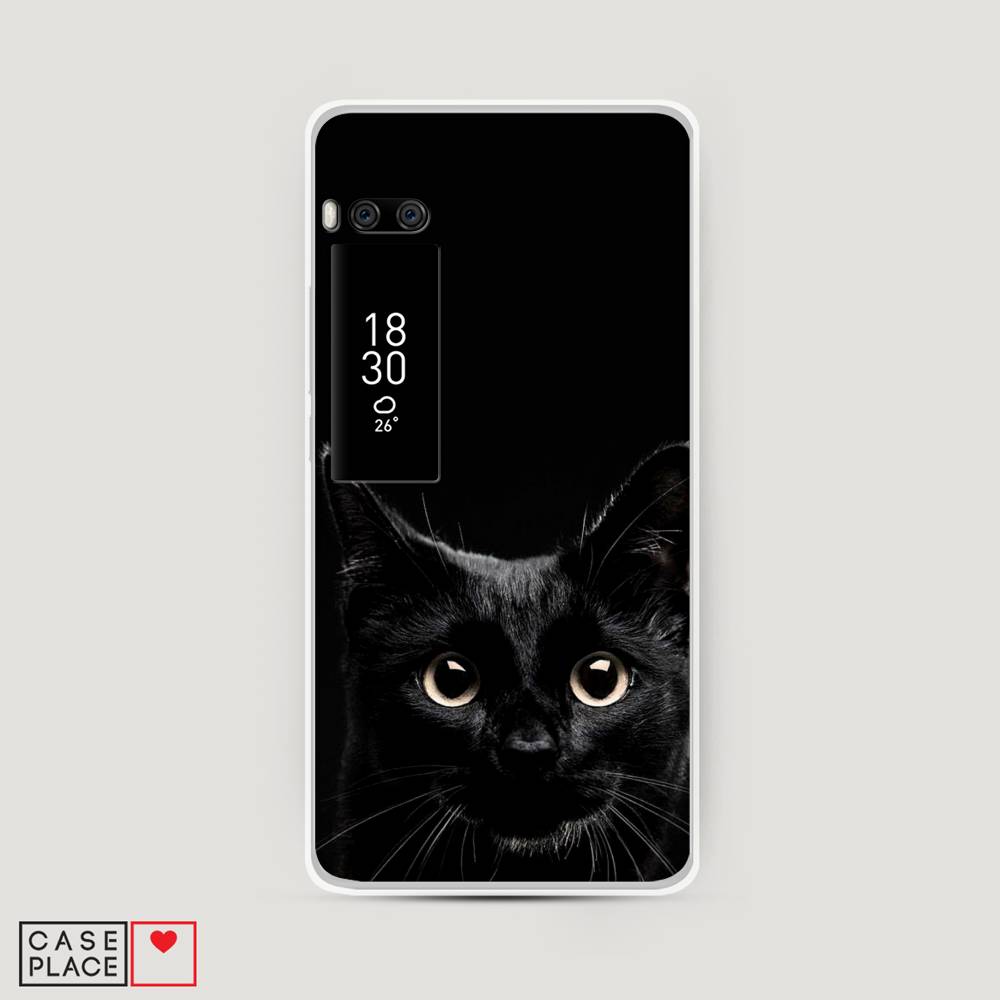 

Чехол Awog на Meizu Pro 7 "Добрый кот", Черный, 71850-1