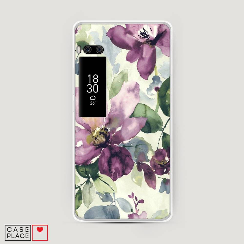

Чехол Awog на Meizu Pro 7 Plus "Сиреневые цветы-акварель", Фиолетовый, 71950-10