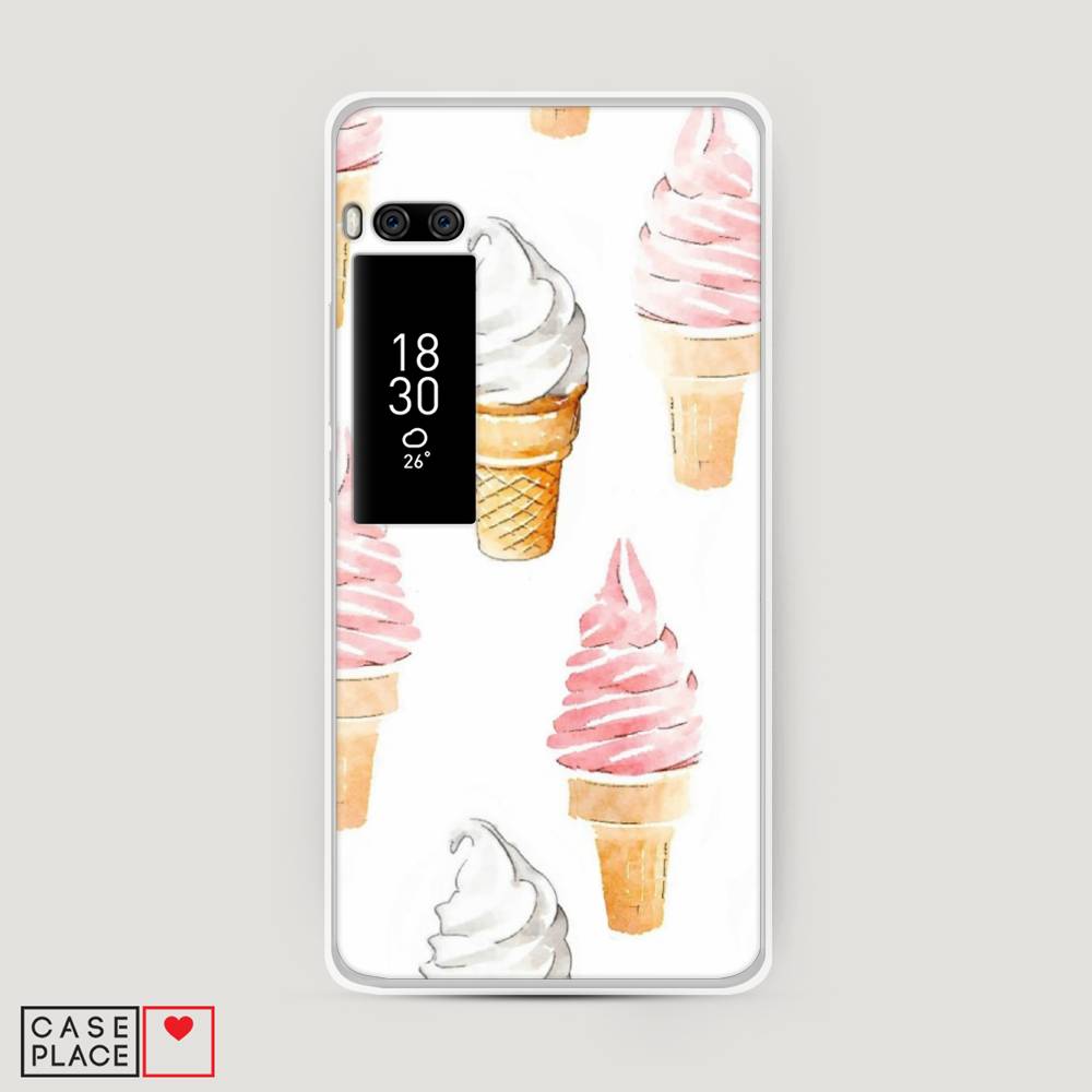 

Чехол Awog на Meizu Pro 7 Plus "Нарисованное мороженое", Белый;розовый, 71950-10