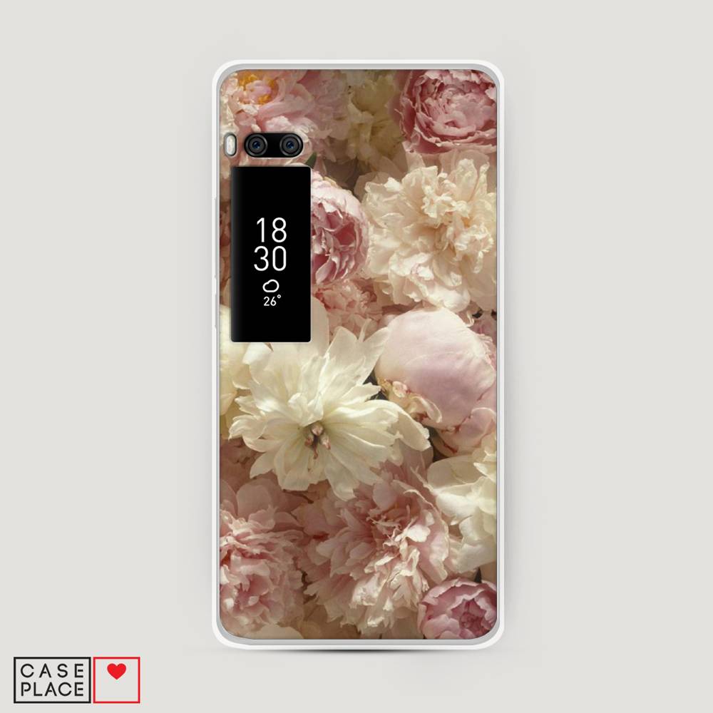 

Чехол Awog на Meizu Pro 7 Plus "Пионы светлые", Бежевый;коричневый, 71950-8