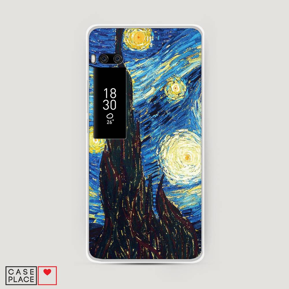 

Чехол Awog на Meizu Pro 7 Plus "Ван Гог Звездная ночь", Желтый, 71950-9