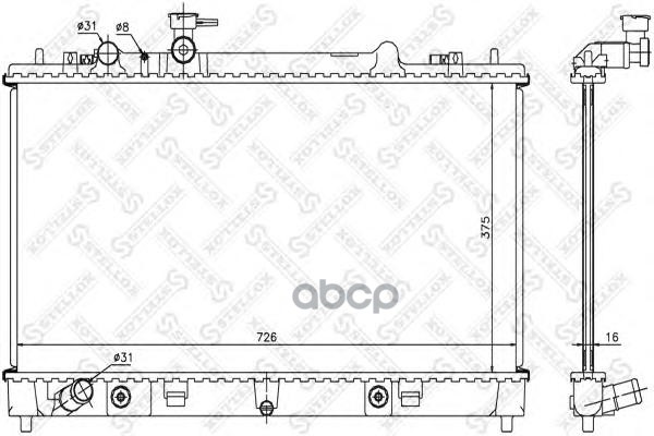 

10-26703-Sx_Радиатор Системы Охлаждения Акпп Mazda 6 2.0 08> Stellox 1026703Sx