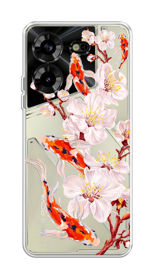 

Чехол Homey на Tecno Pova 5 "Карпы и сакура", Оранжевый;розовый;бежевый;прозрачный, 303950-1