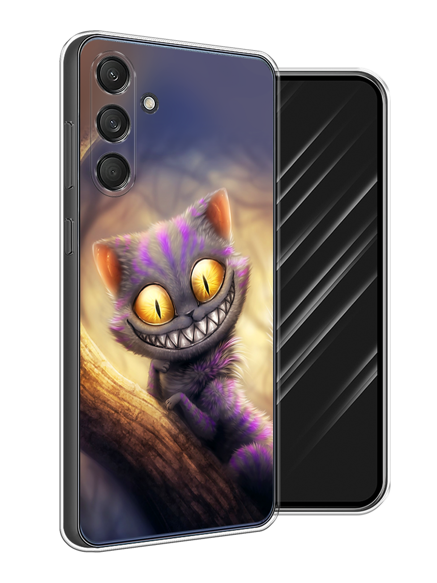 

Чехол Awog на Samsung Galaxy M55 "Cheshire Cat", Фиолетовый;желтый, 2109650-1