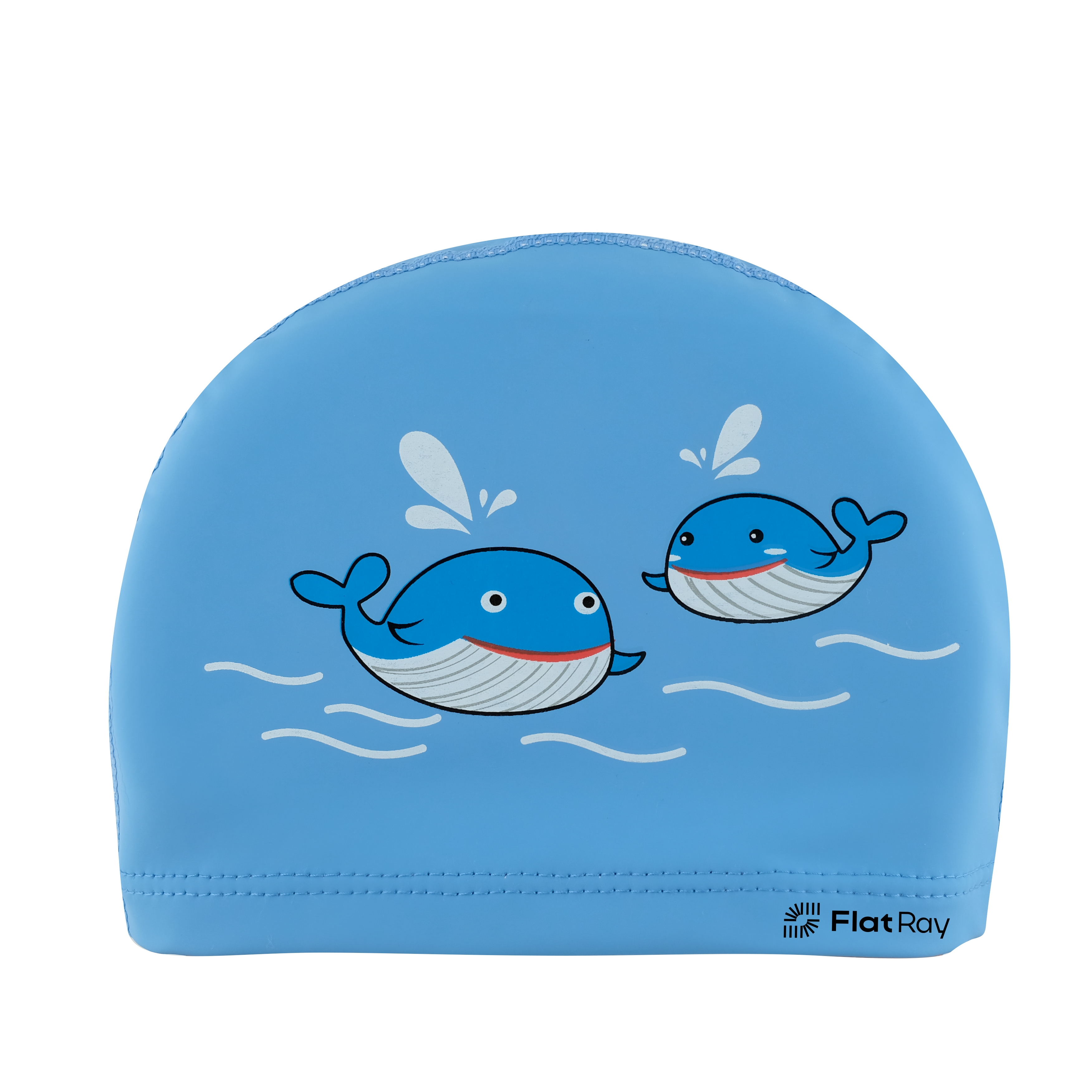 Шапочка для плавания Flat Ray Kids Comfort PU Swim Cap, голубой