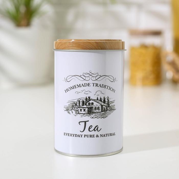 

Банка Дом и поле, для чая, 12x7,5x7,5 см 5235999, Белый, Контейнер