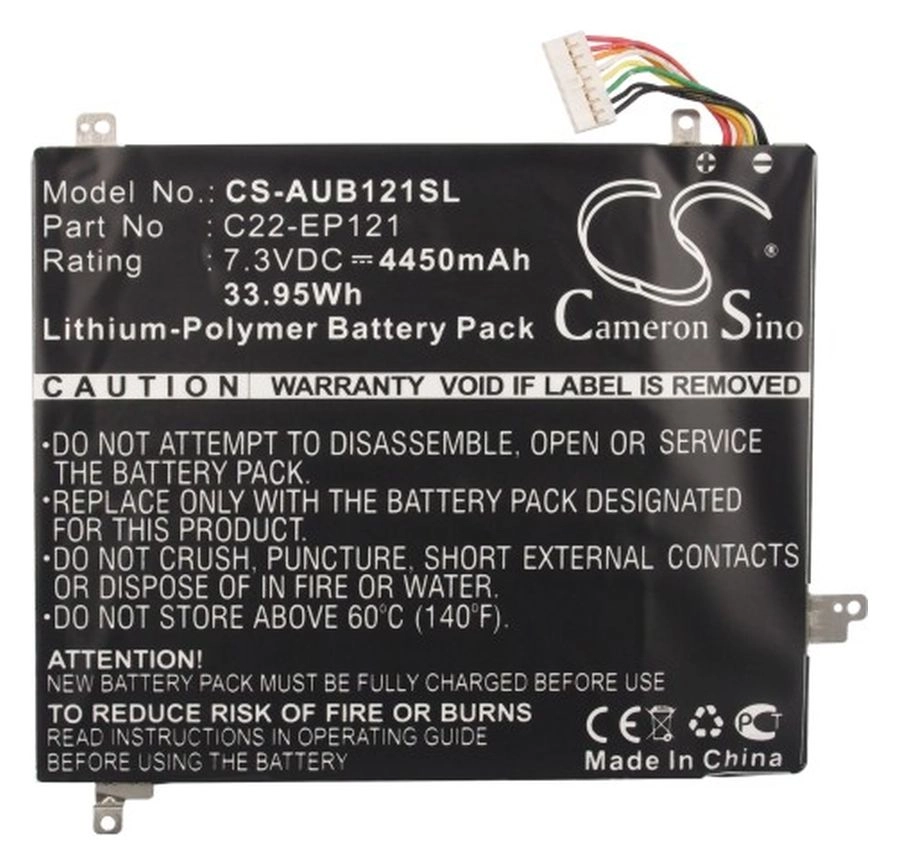 

Аккумулятор CameronSino CS-AUB121SL для Asus Eee Slate B121, p/n: C22-EP121, 4450mAh, Черный