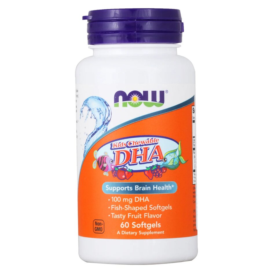 фото Now dha omega-3 (kids chewable) 100 мг, 60 капс