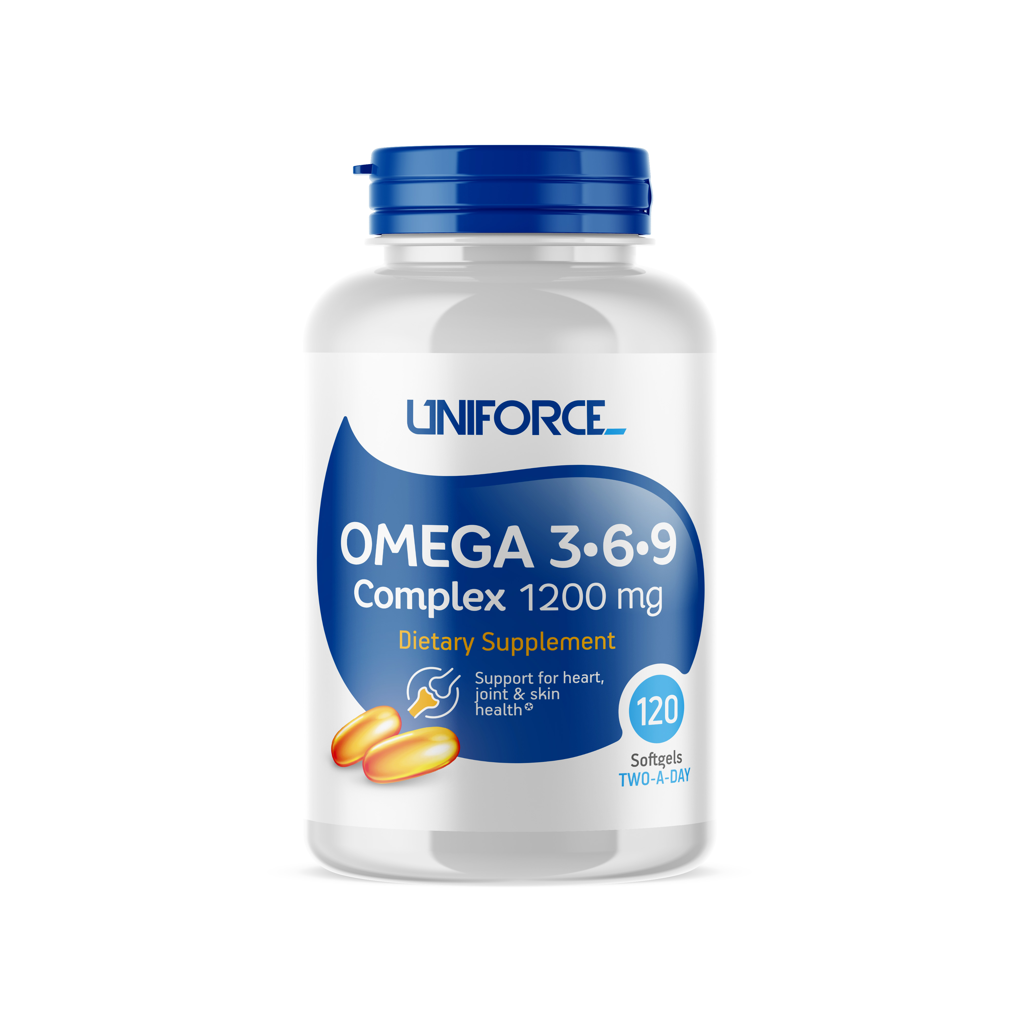 фото Uniforce omega-3-6-9 complex 1200 мг, 120 капс, вкус: нейтральный
