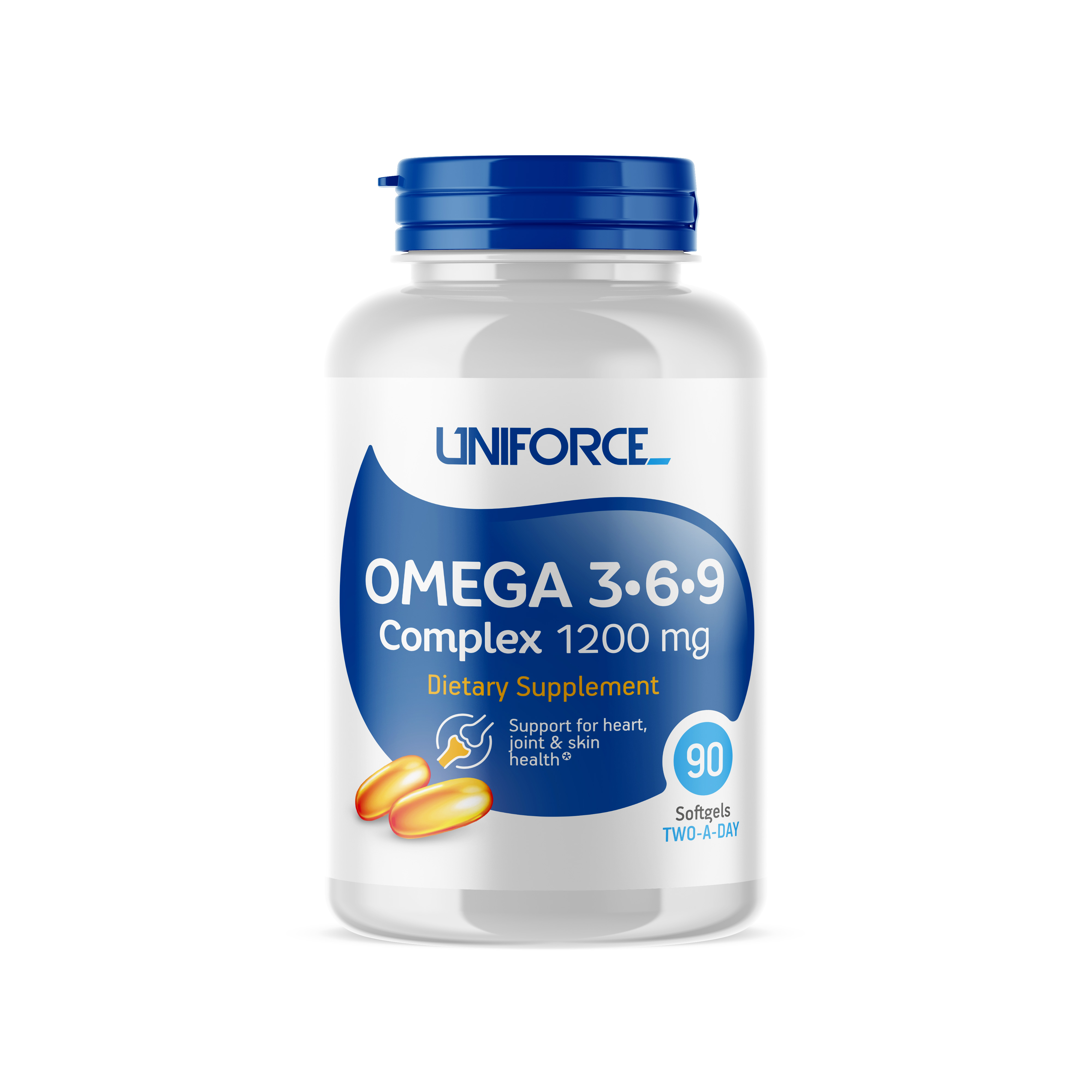 фото Uniforce omega-3-6-9 complex 1200 мг, 90 капс, вкус: нейтральный