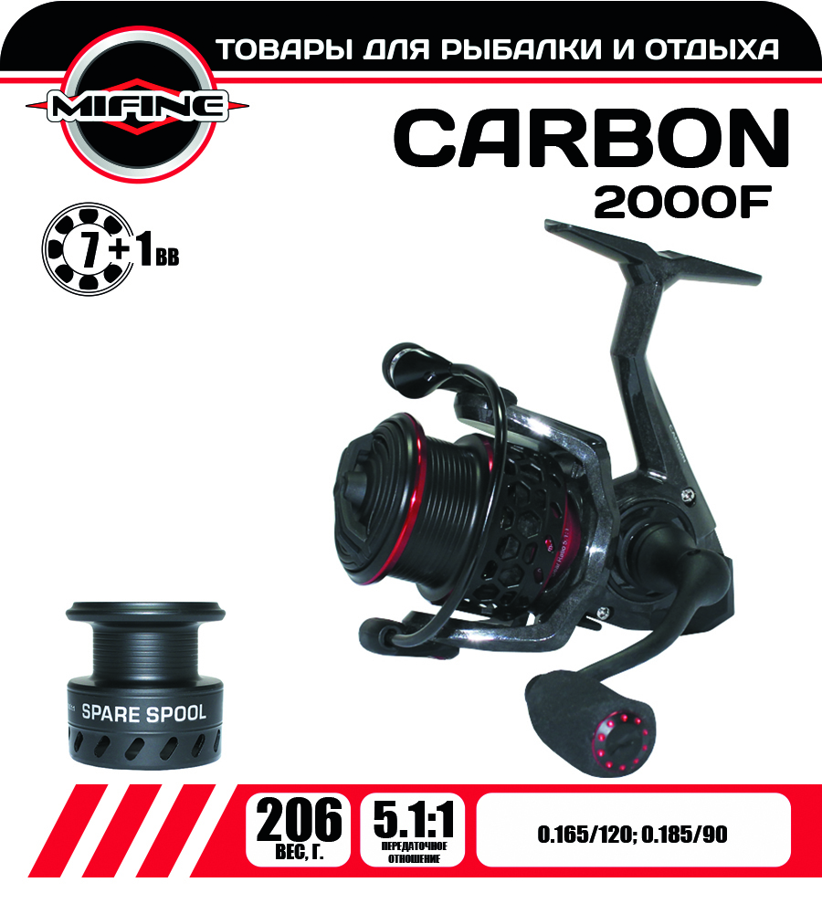 

Катушка рыболовная MIFINE CARBON 2000F 7+1, для спиннинга, для фидера, для джига, Серый, CARBON 2000F