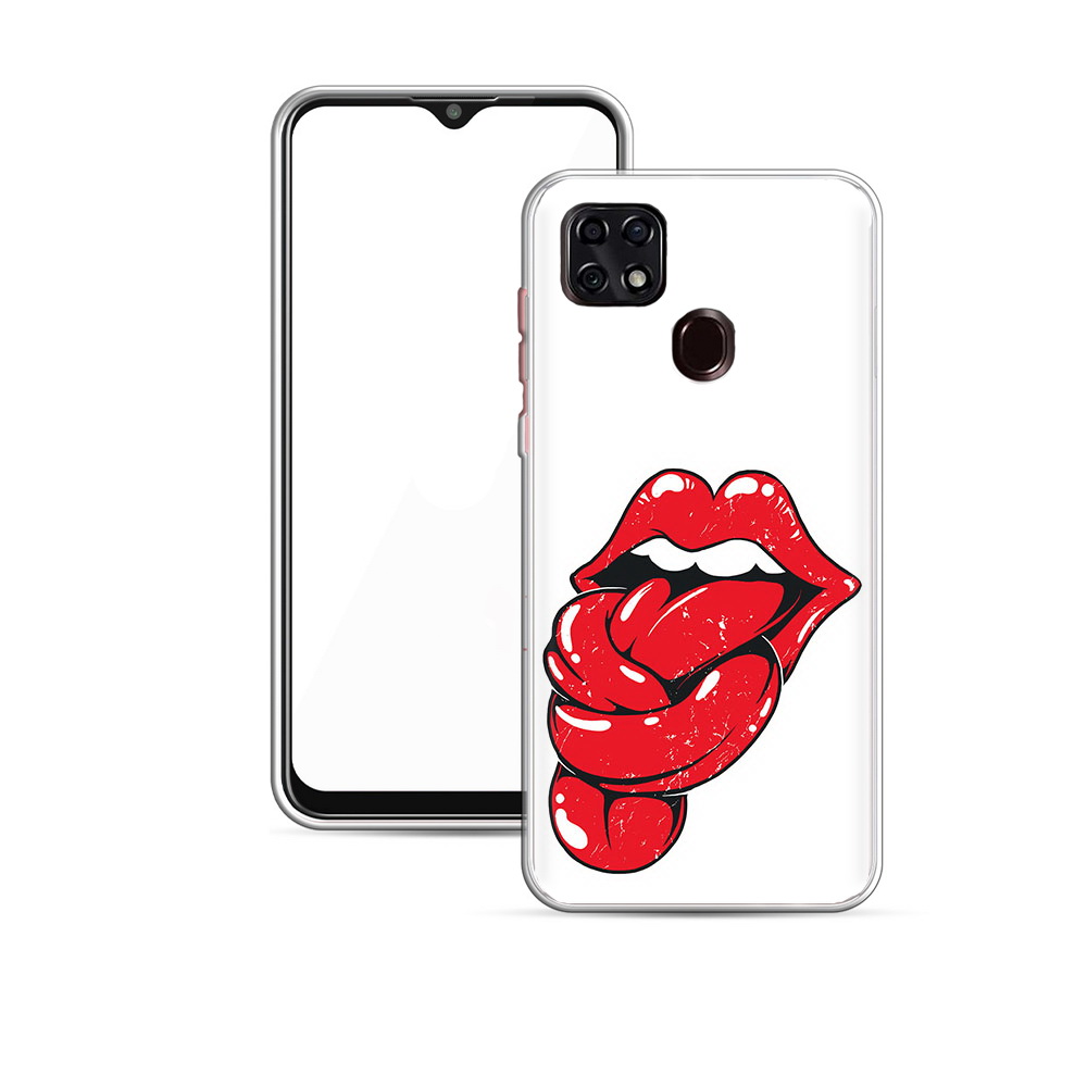 Чехол MyPads Tocco для ZTE Blade 20 Smart яркие губы с языком (PT226940.456.705)