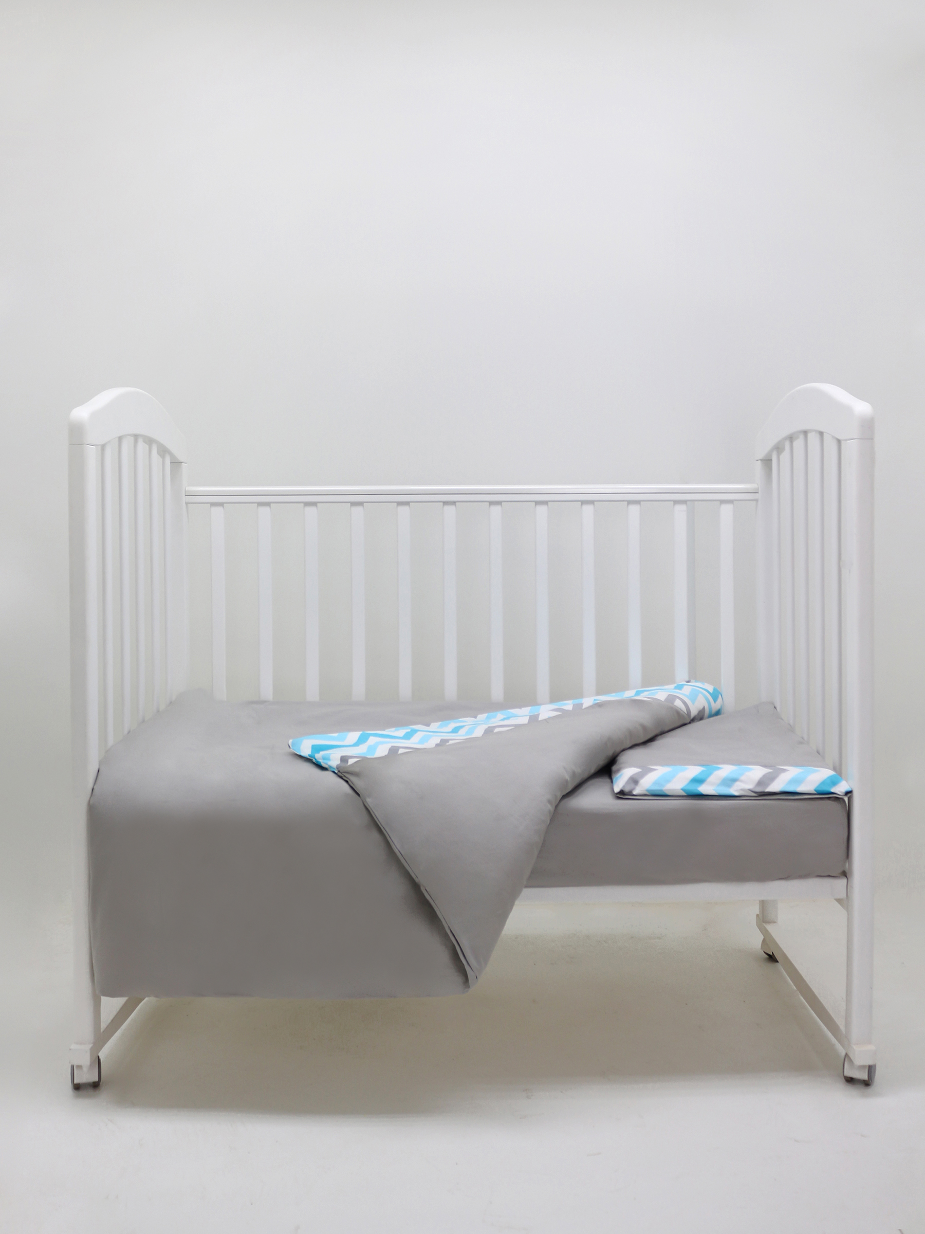 Комплект постельного белья для новорожденного Rant basic 3/017 ZigZag поплин