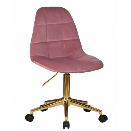 фото Офисное кресло для персонала dobrin diana lm-9800-gold, розовый велюр