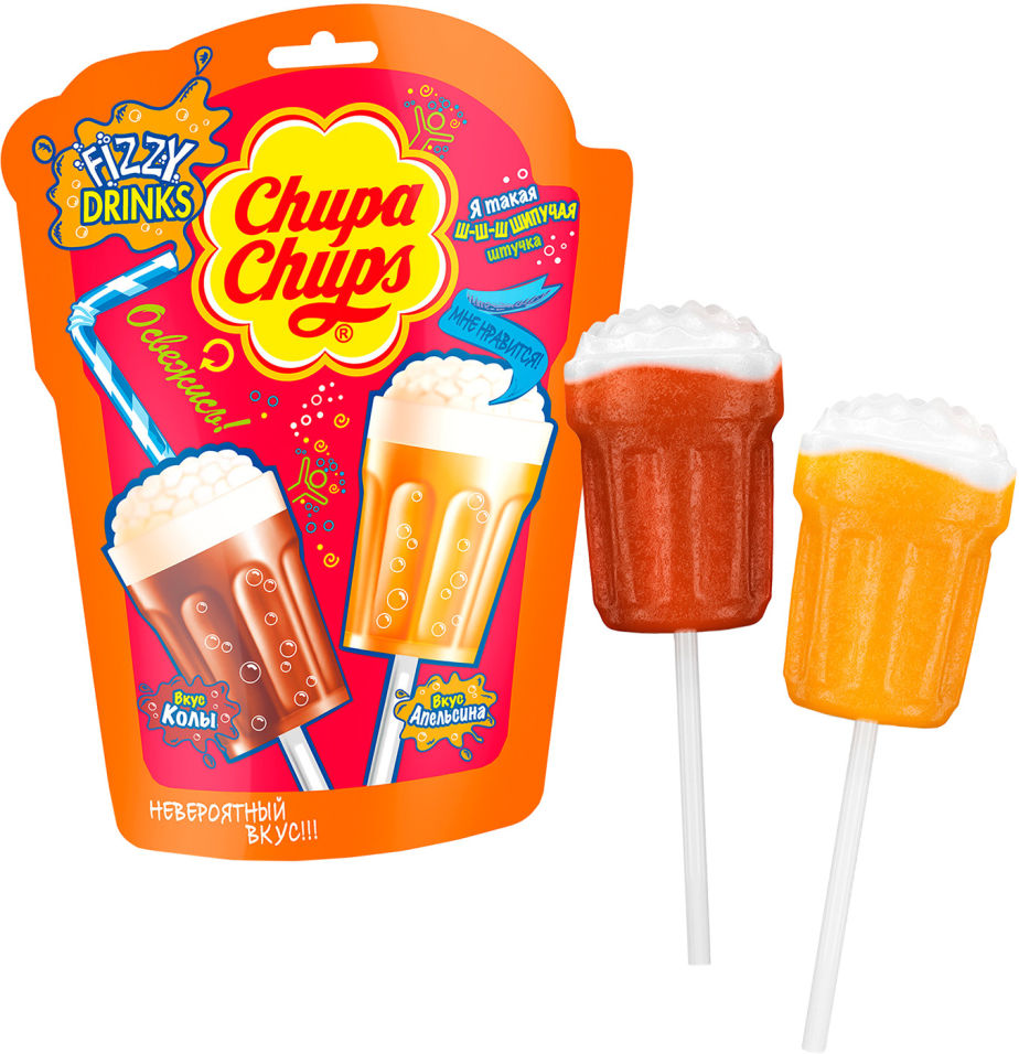 Карамель Chupa Chups Кола и апельсин 105г