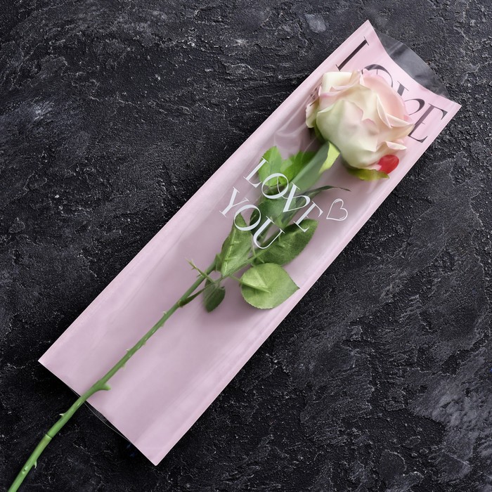 

Пакет конус, для цветов, розовый, 14*40см 20 шт