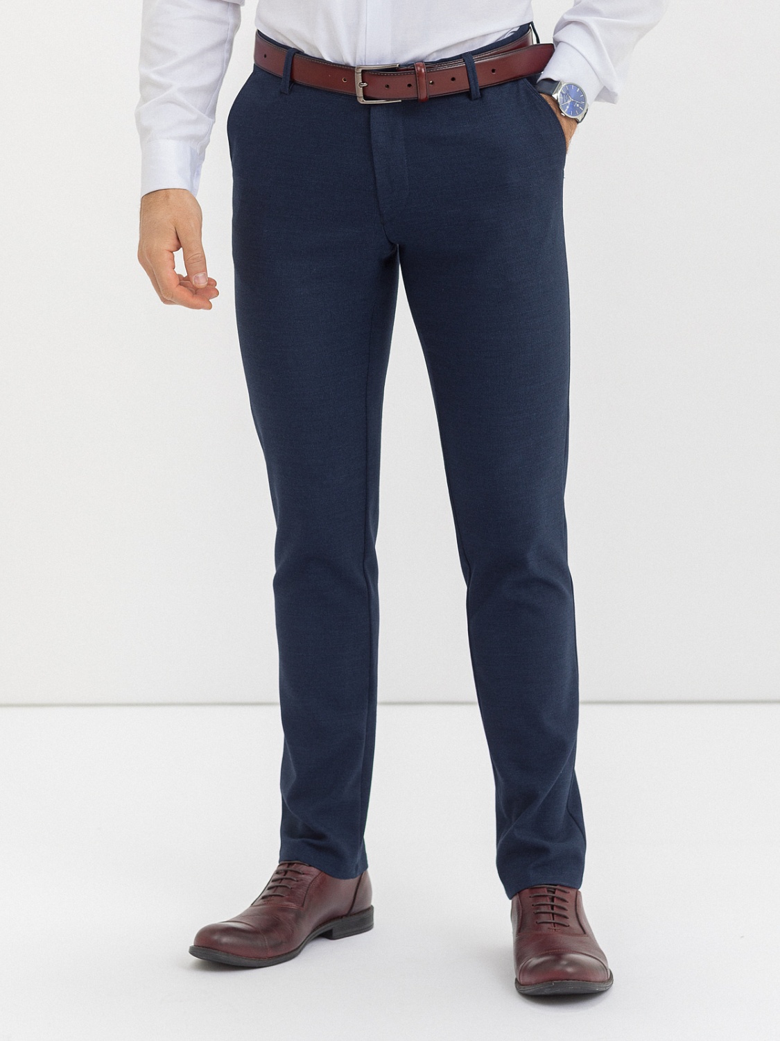 фото Брюки мужские marc de cler zb-chinos-24145blue-170 голубые; синие 48 ru