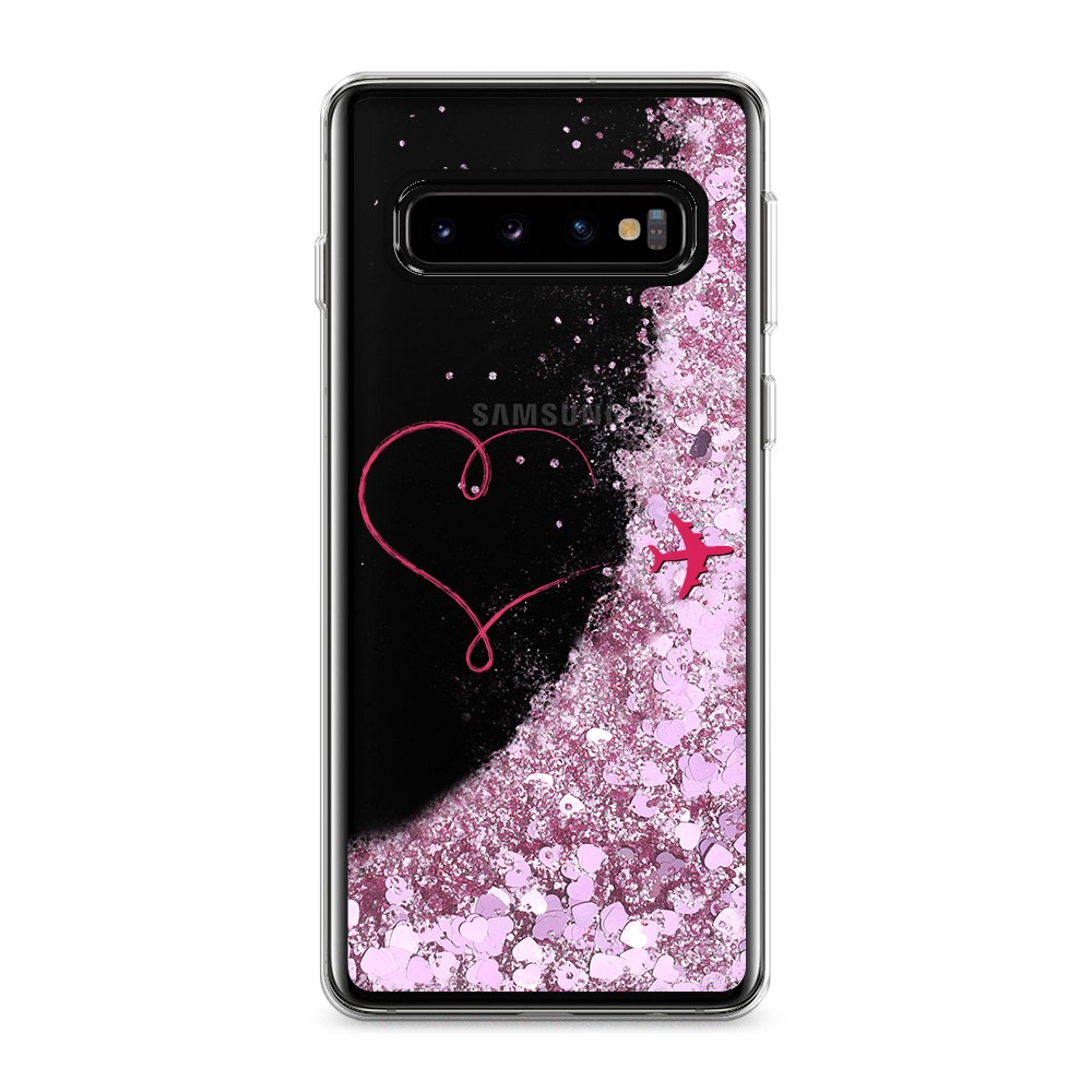

Чехол Awog на Samsung Galaxy S10 "Сердце и самолет", Разноцветный, 27094-1