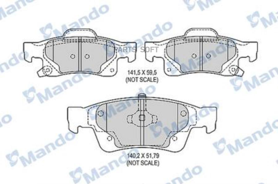 

Колодки Тормозные Jeep Grand Cherokee (10-) Задние (4Шт.) Mando Mando MBF015582