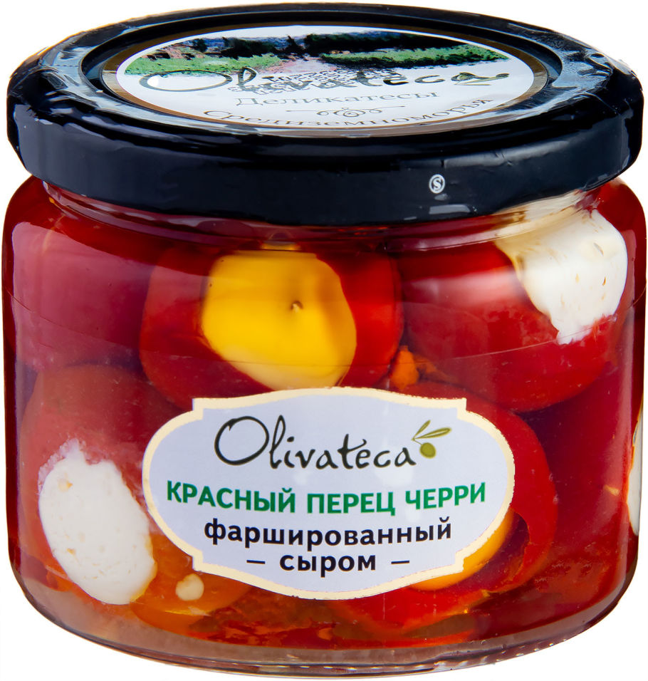 

Перец Olivateca Красный Черри фаршированный сыром 290г