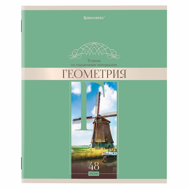 

Тетрадь предметная DELIGHT 48 л., ГЕОМЕТРИЯ, клетка, BRAUBERG, 404573