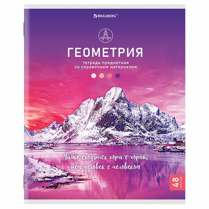 

Тетрадь предметная КЛАССИКА NATURE 48 л., ГЕОМЕТРИЯ, клетка, BRAUBERG, 404585