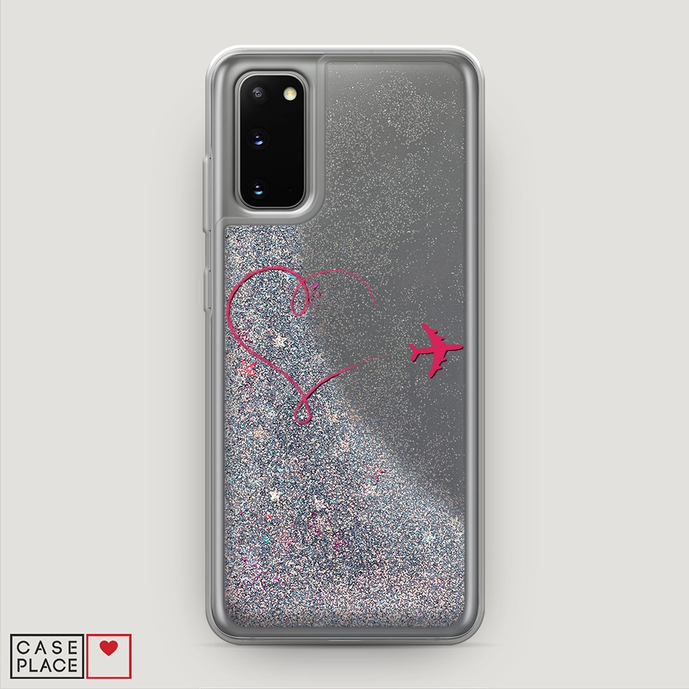 

Чехол Awog на Samsung Galaxy S20 "Сердце и самолет", Разноцветный, 29291-1