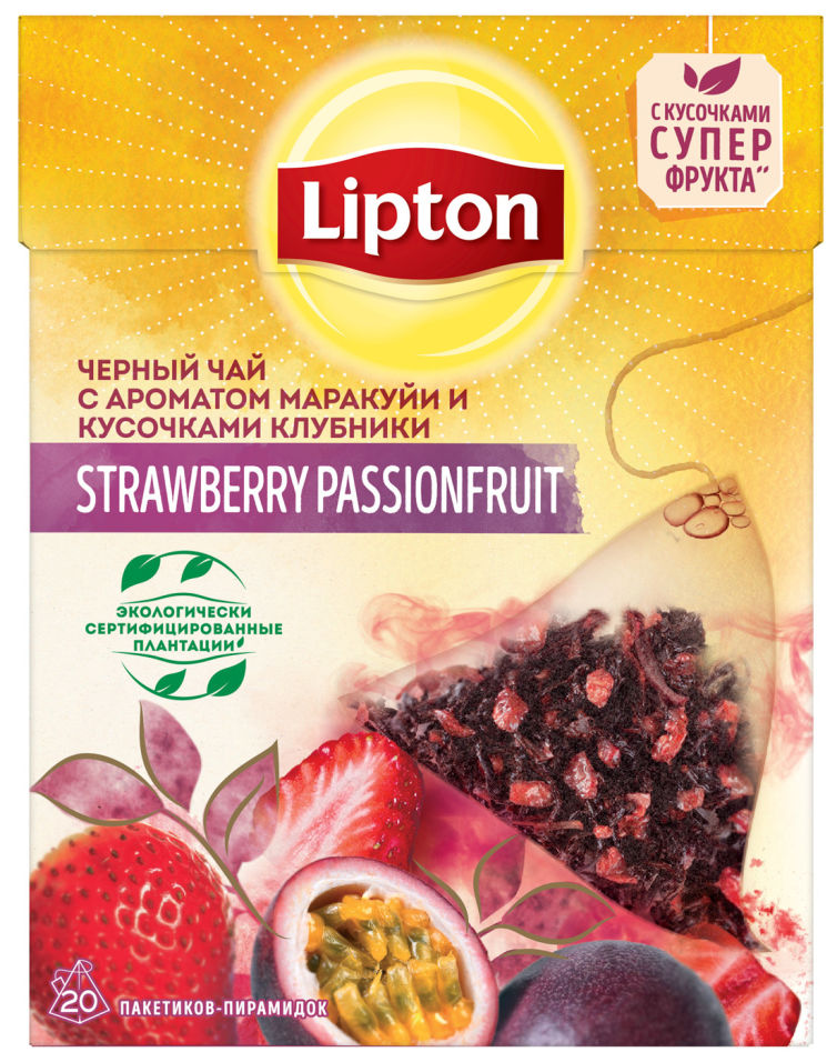 

Чай черный Lipton Strawberry Passionfruit 20 пак