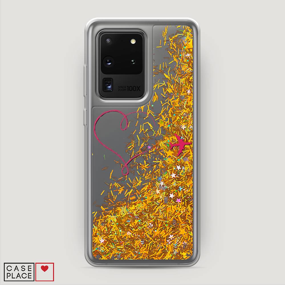 

Чехол Awog на Samsung Galaxy S20 Ultra "Сердце и самолет", Разноцветный, 29490-1