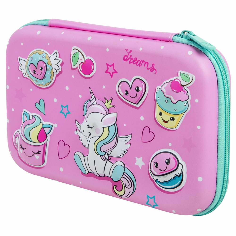 Пенал BRAUBERG KIDS, EVA, 22х15х4 см, Unicorn dreams, 271557