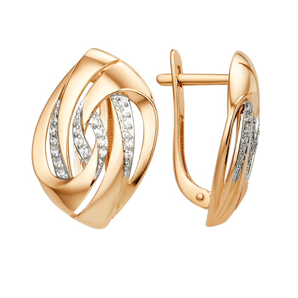 

Серьги из золота DINASTIA.GOLD 012442, фианит, 012442