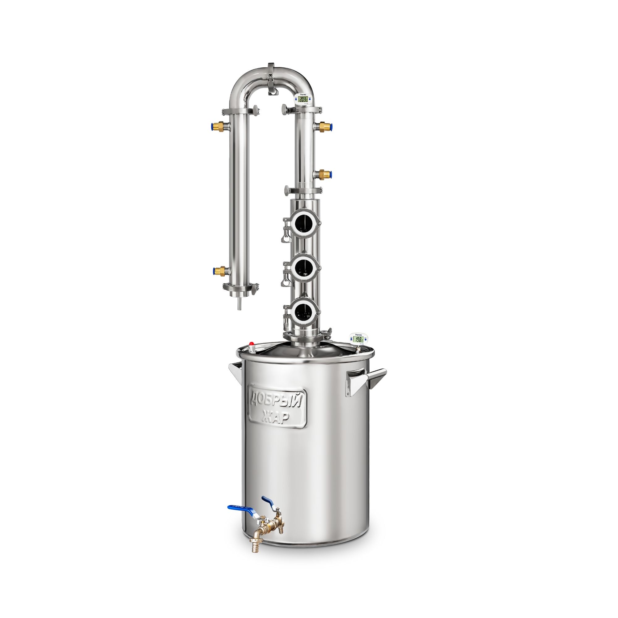 Дистиллятор самогонный Добрый Жар колонна 2 Флейта 3 7 трубок 30 л