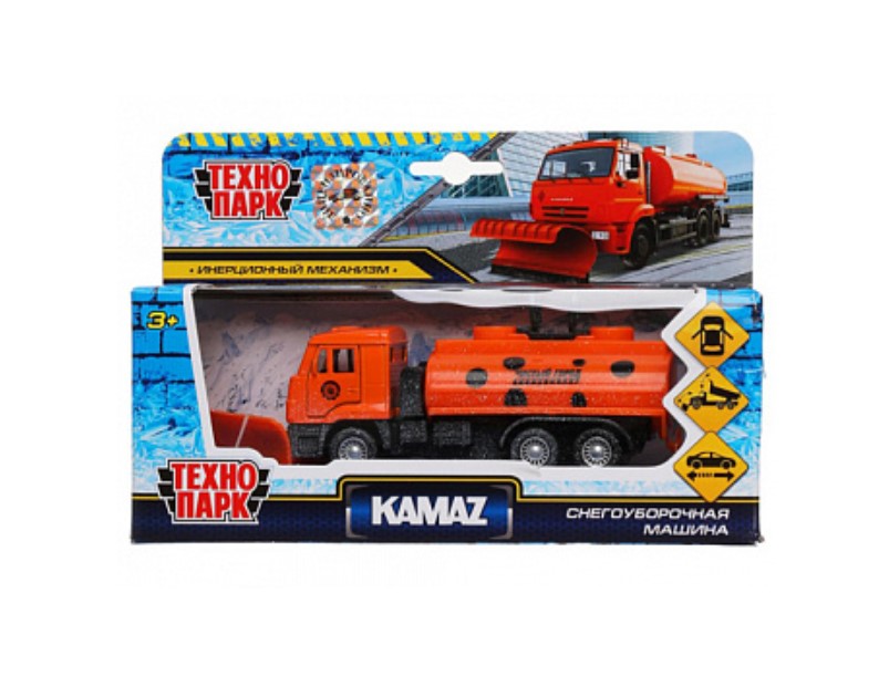 

Машина Технопарк KAMAZ снегоубороч., 14 см, 12456, Оранжевый