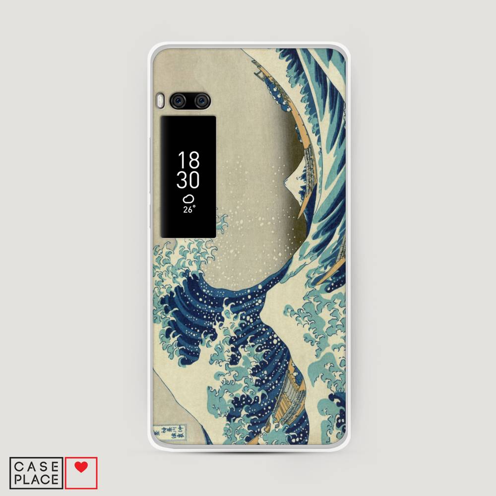 

Чехол Awog на Meizu Pro 7 Plus "Большая волна в Канагаве", Серый;синий;голубой, 71950-9