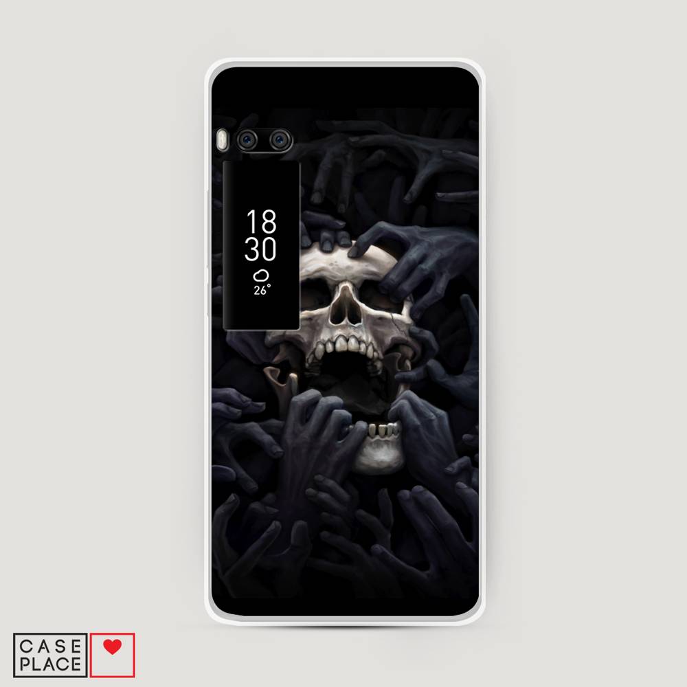 

Чехол Awog на Meizu Pro 7 Plus "Череп 29", Черный;серый, 71950-9