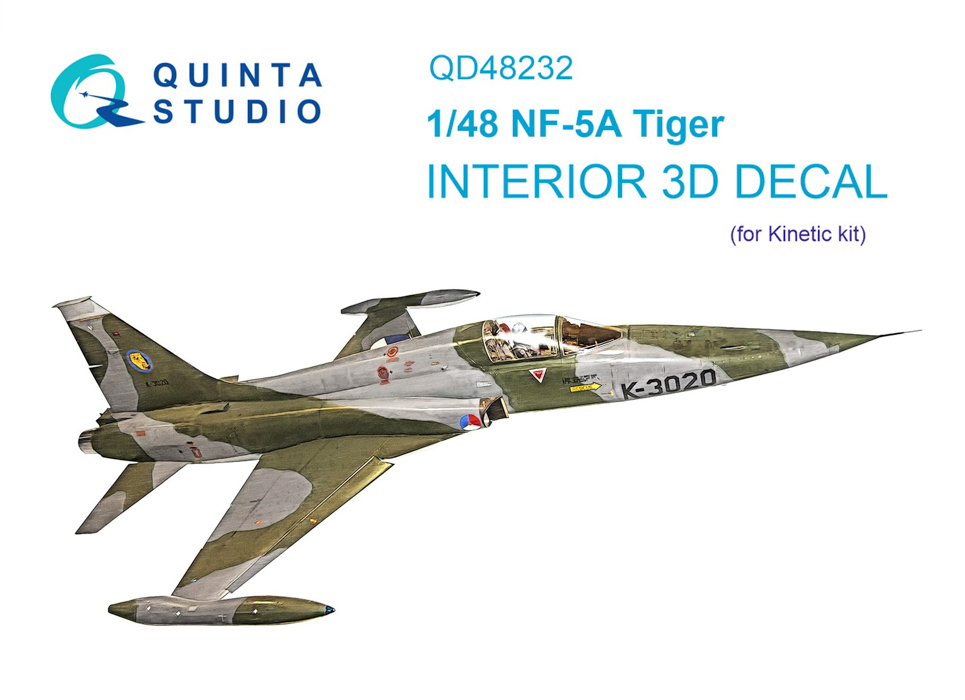 

QD48232 3D Декаль интерьера кабины NF-5A Kinetic, Цветной
