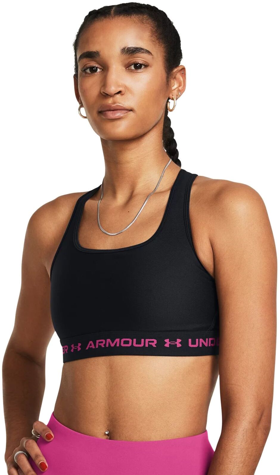 

Топ женский Under Armour Crossback Mid Bra черный MD, Crossback Mid Bra