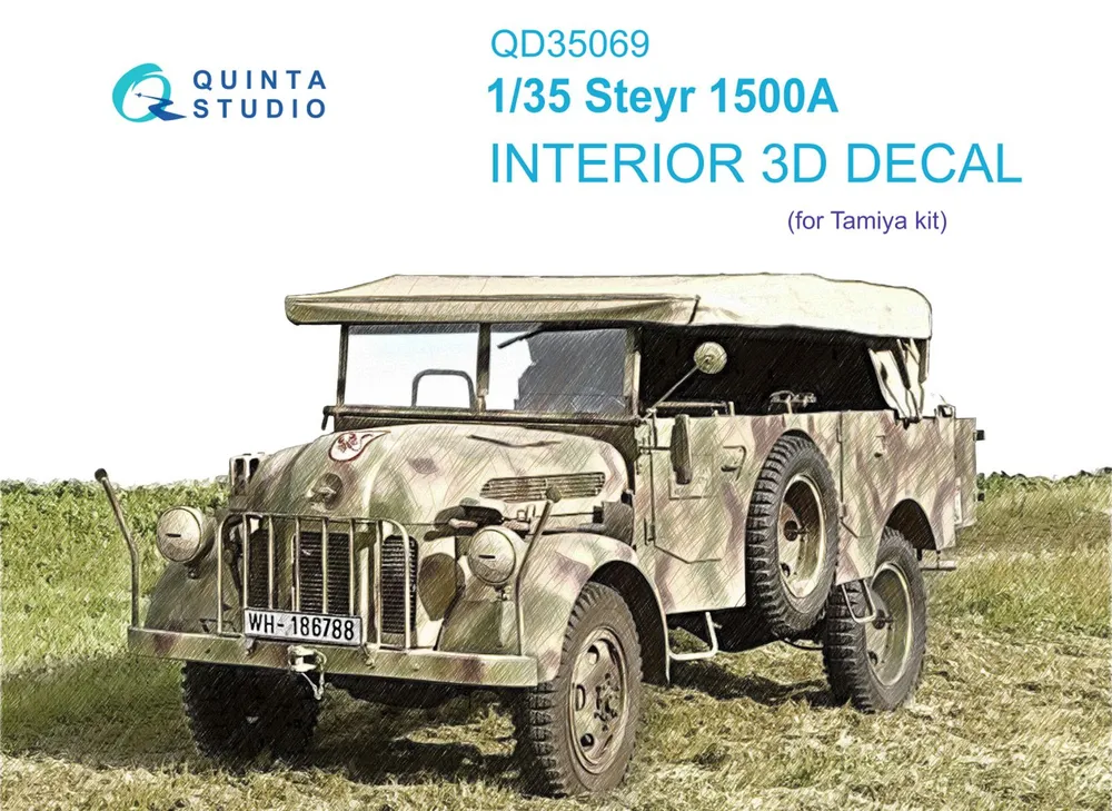 

QD35069 3D Декаль интерьера кабины Steyr 1500A Tamiya, Цветной