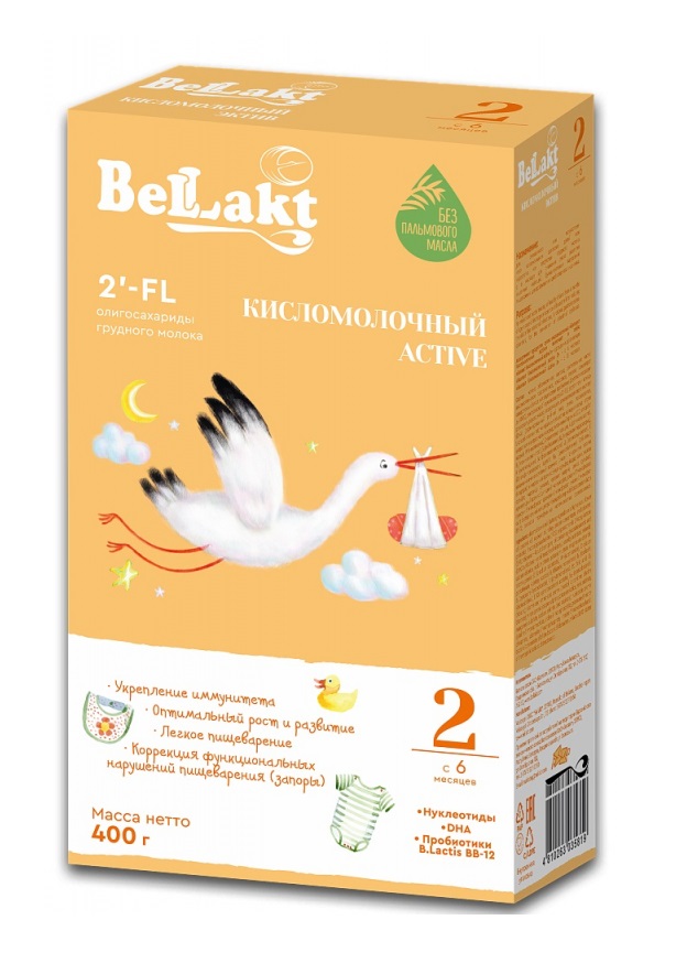 

Смесь Беллакт Кисломолочный Active 2, 400 г, Кисломолочный Active 2