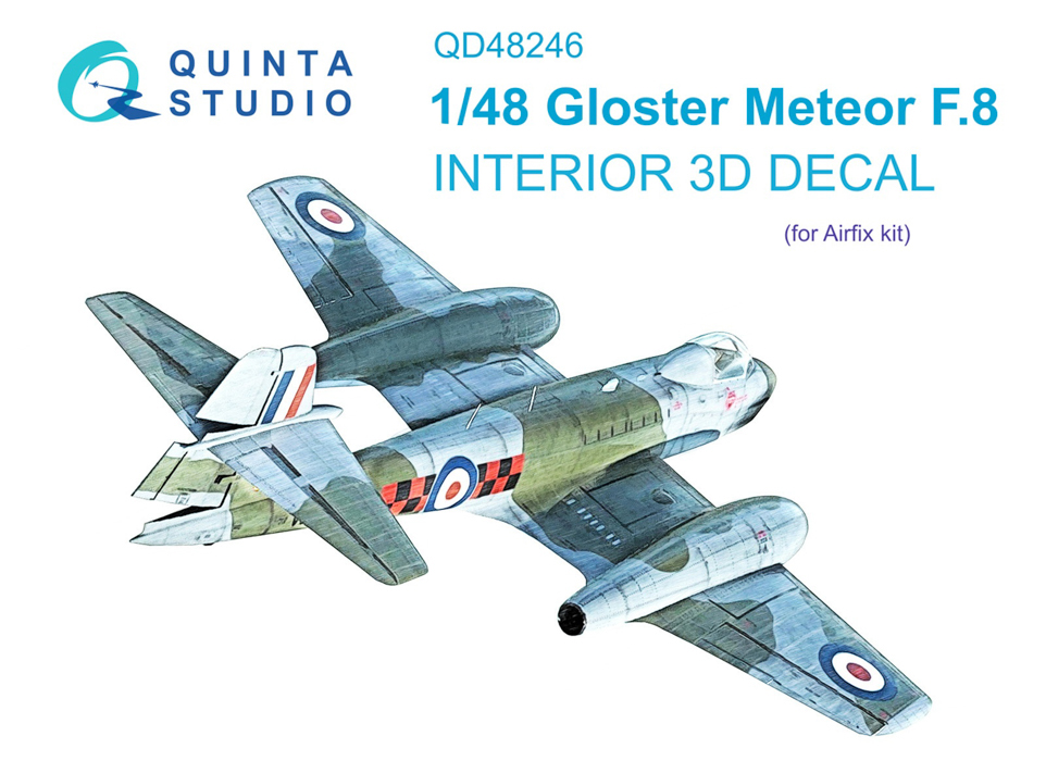 

QD48246 3D Декаль интерьера кабины Meteor F.8 Airfix, Цветной