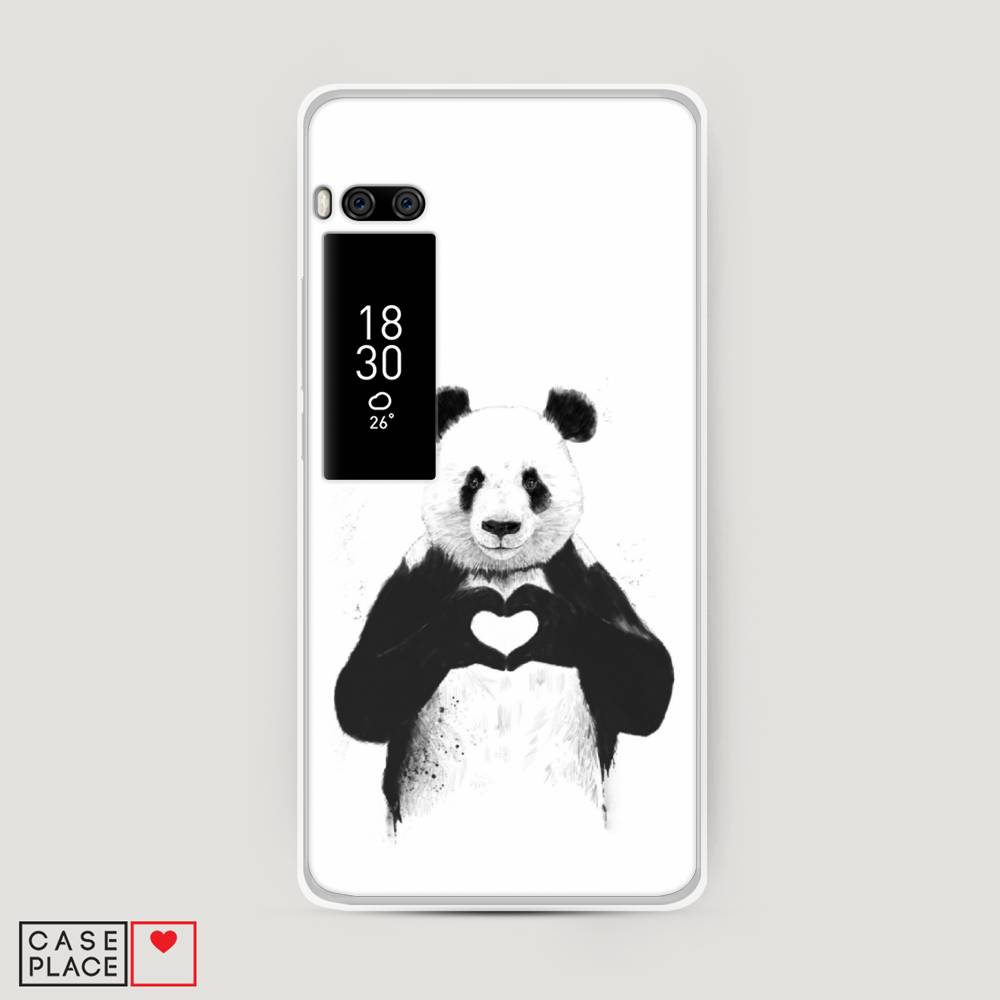 

Чехол Awog на Meizu Pro 7 Plus "Панда love", Серебристый, 71950-10