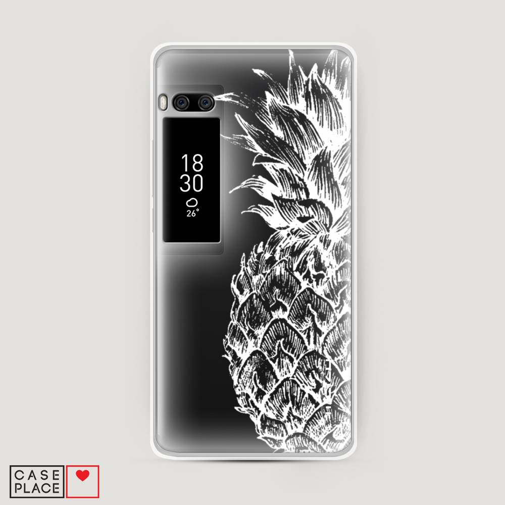 фото Чехол awog "ананас графика белая" для meizu pro 7 plus